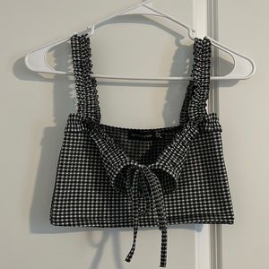 Ruched strap crop top